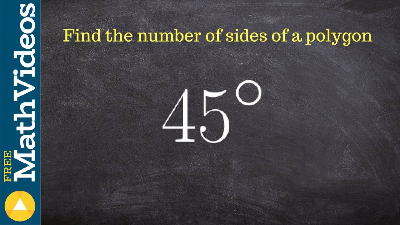 Given one exterior angle, learn how to find the number of sides of a polygon ex 2
