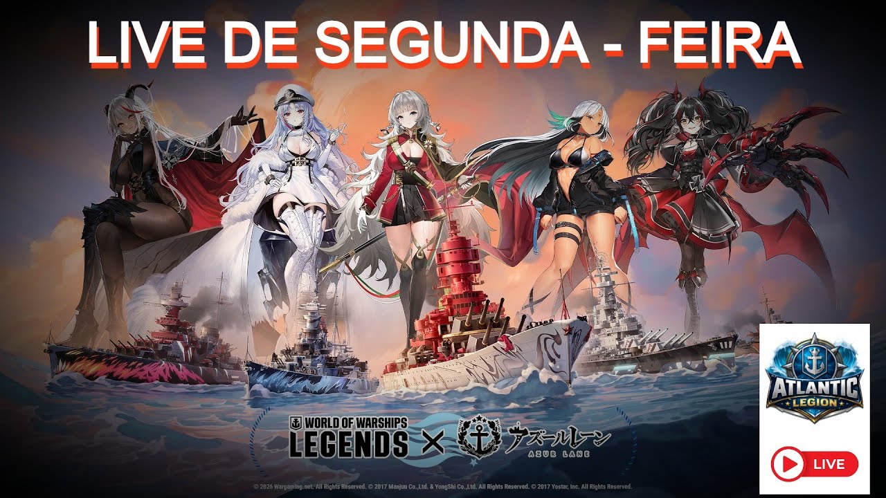 CC/Brazillian Community - WORLD OF WARSHIPS LEGENDS  ATLANTIC LEGION   09/02/2026 DICAS E BATE PAPO