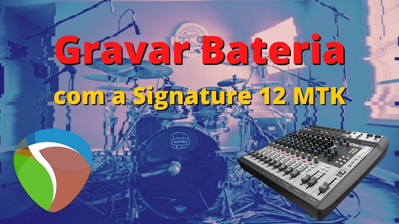 Gravação de Bateria com a Mesa Soundcraft Signature 12 MTK