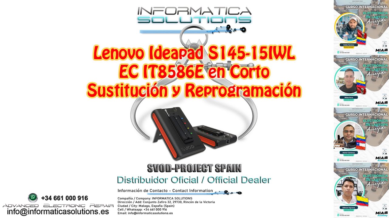 #061 - Lenovo Ideapad S145 EC en Corto - Con Alumnos del Curso Avanzado de Reparación de Laptops