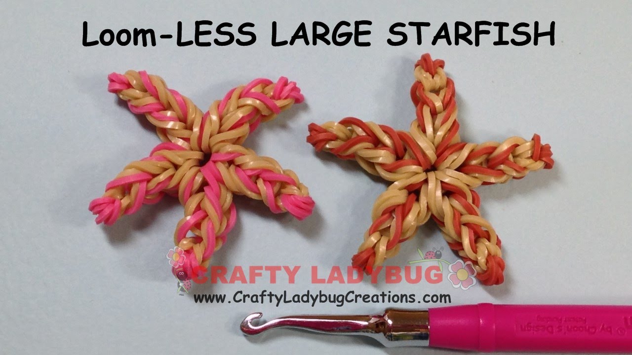 БОЛЬШАЯ МОРСКАЯ ЗВЕЗДА Rainbow Loom-Less ЛЕГКИЕ МАСКА-УРОКИ от Crafty Ladybug / Как сделать своим...