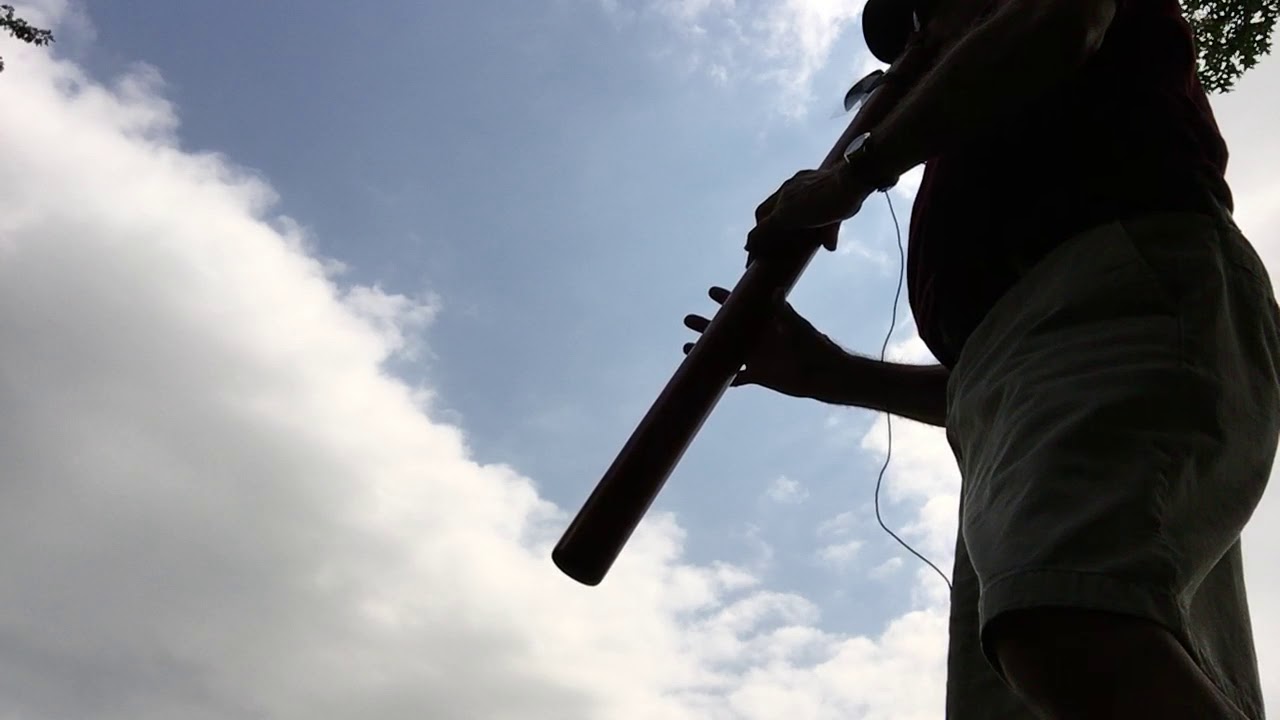 High Spirits Contra bass flute in F# minor during recent Solar Eclipse!