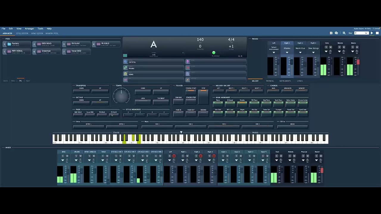 GIGLAD 5 - KETRON Guitars, Audio Drums, Audio Vocals, AUDIO INSTRUMENTAL, Play with tempo.