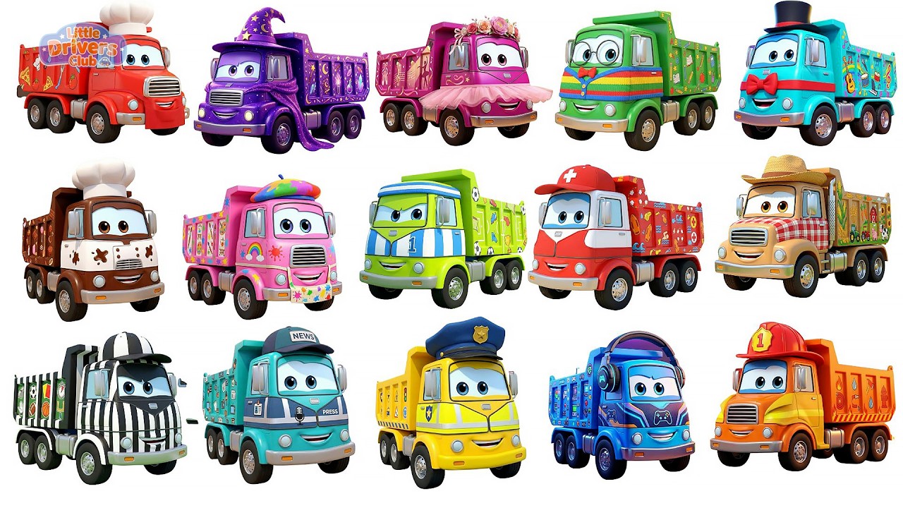 The Dump Truck Jobs Song | Learn Professions & Careers | 3D Nursery Rhymes & Kids Songs