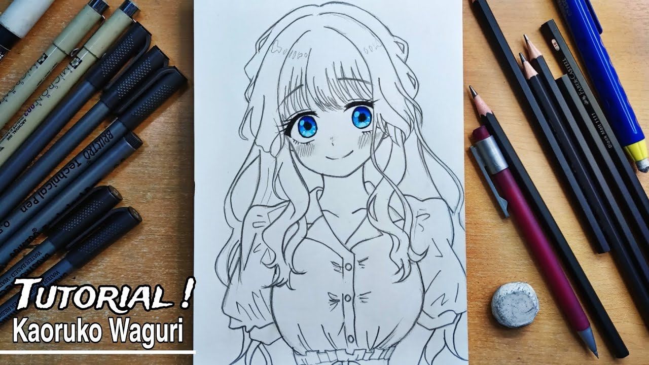 How to draw KAORUKO WAGURI || Easy Tutorial || Pencil sketch 