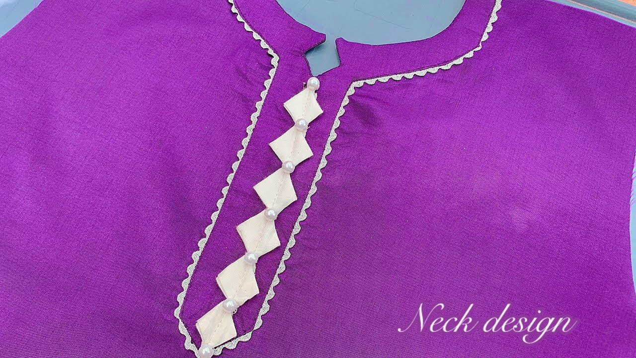 Unique neck design. Samreen designs