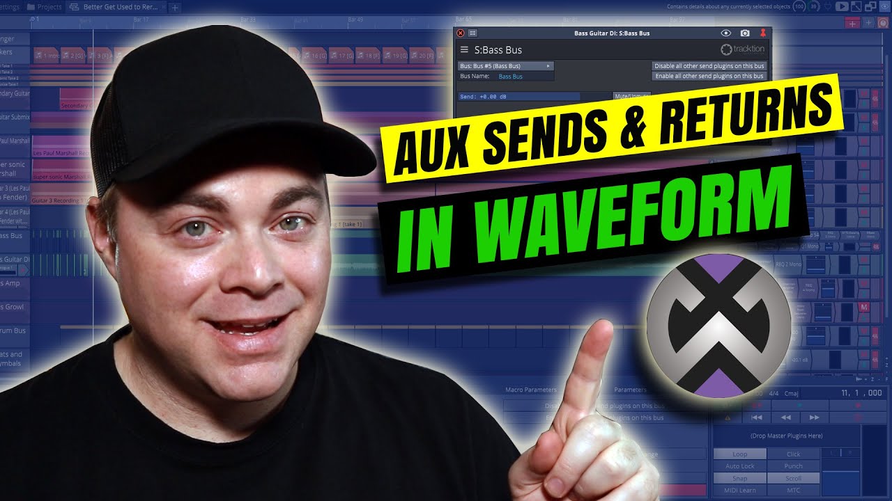Учебное пособие по Tracktion Waveform | Как использовать дополнительные посылы и возвраты в Wavef...