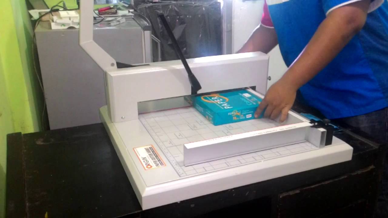 Cara Menggunakan Mesin Potong Kertas Origin XT500 max 1 rim