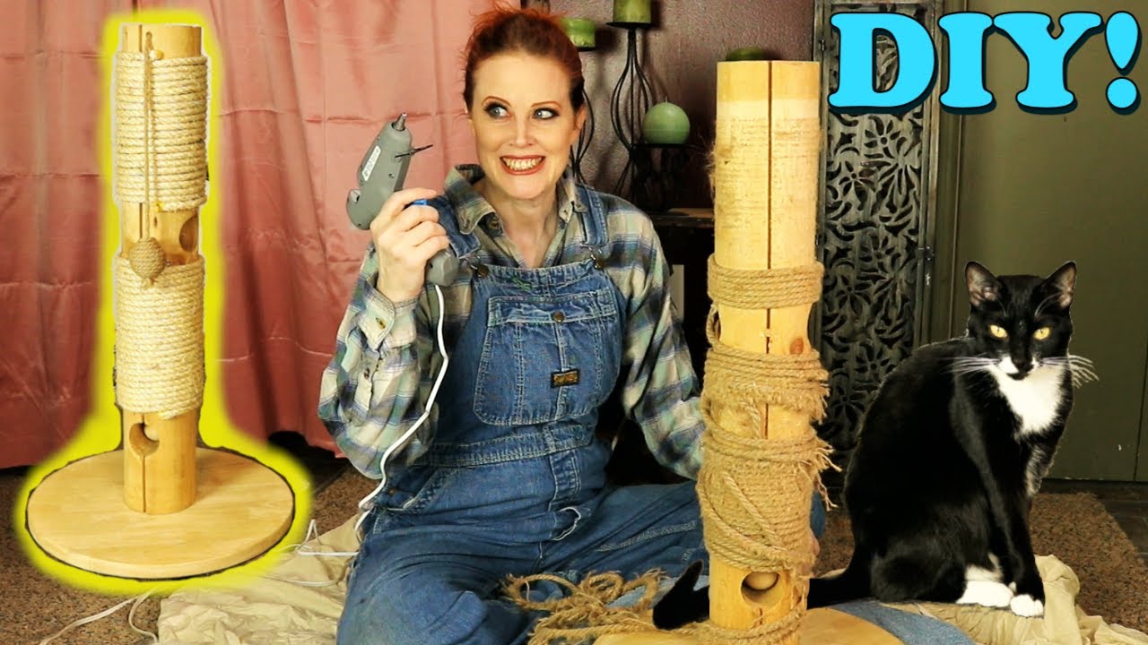Old Cat Scratcher Glow-Up | Easy DIY Replace Sisal