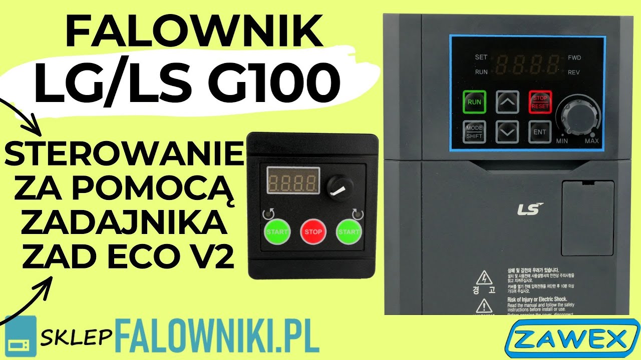 Falownik LG/LS G100 + zadajnik zewnętrzny prezentacja - www.sklepFalowniki.pl