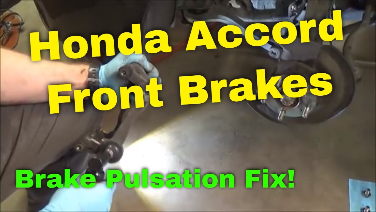 Honda Front Brake Pad and Rotor Replacement 2004 Accord (Brake Pulsation Fix) Part 1