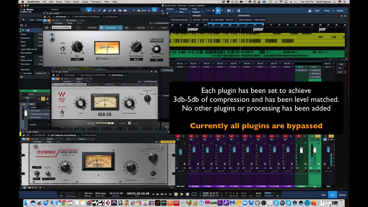 Presonus Studio One 4.0 | Fat Channel XT Plugin Shoot Out | Tube Comp