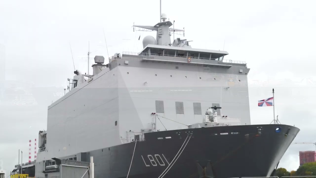 Royal Netherlands Navy HNLMS 'Johan de Witt' helicopter landing platform  Dublin, Ireland
