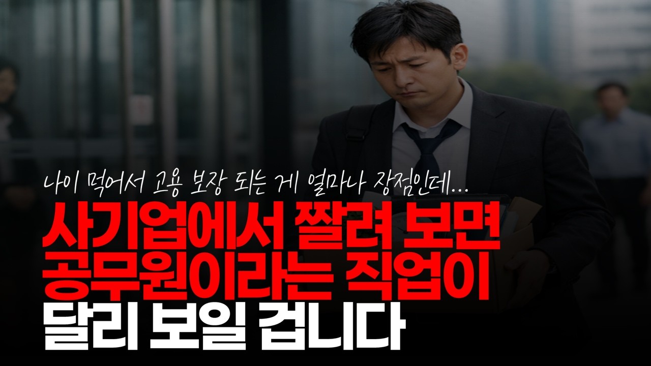 (※시청자댓글) 사기업에서 짤려 보면 공무원이라는 직업이 달리 보일 겁니다. #공무원시험 #9급공무원 #공무원전망