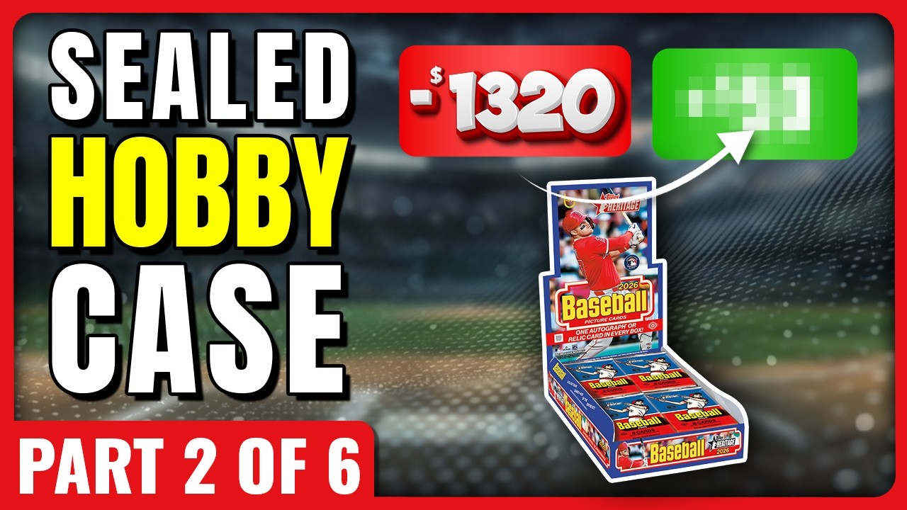HUGE HIT!!!🚨FULL CASE PROFIT CHALLENGE🚨2026 TOPPS HERITAGE HOBBY PART 2 OF 6