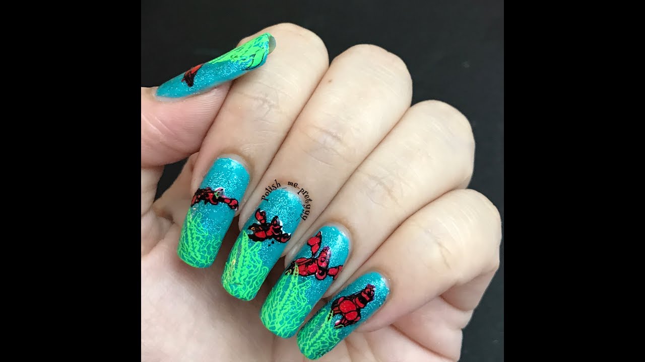 crab nails // easy nail art tutorial