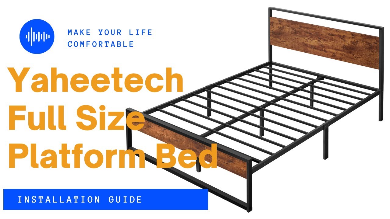 Yaheetech Metal-Wood Bed Frame Installation Guide #bedframe