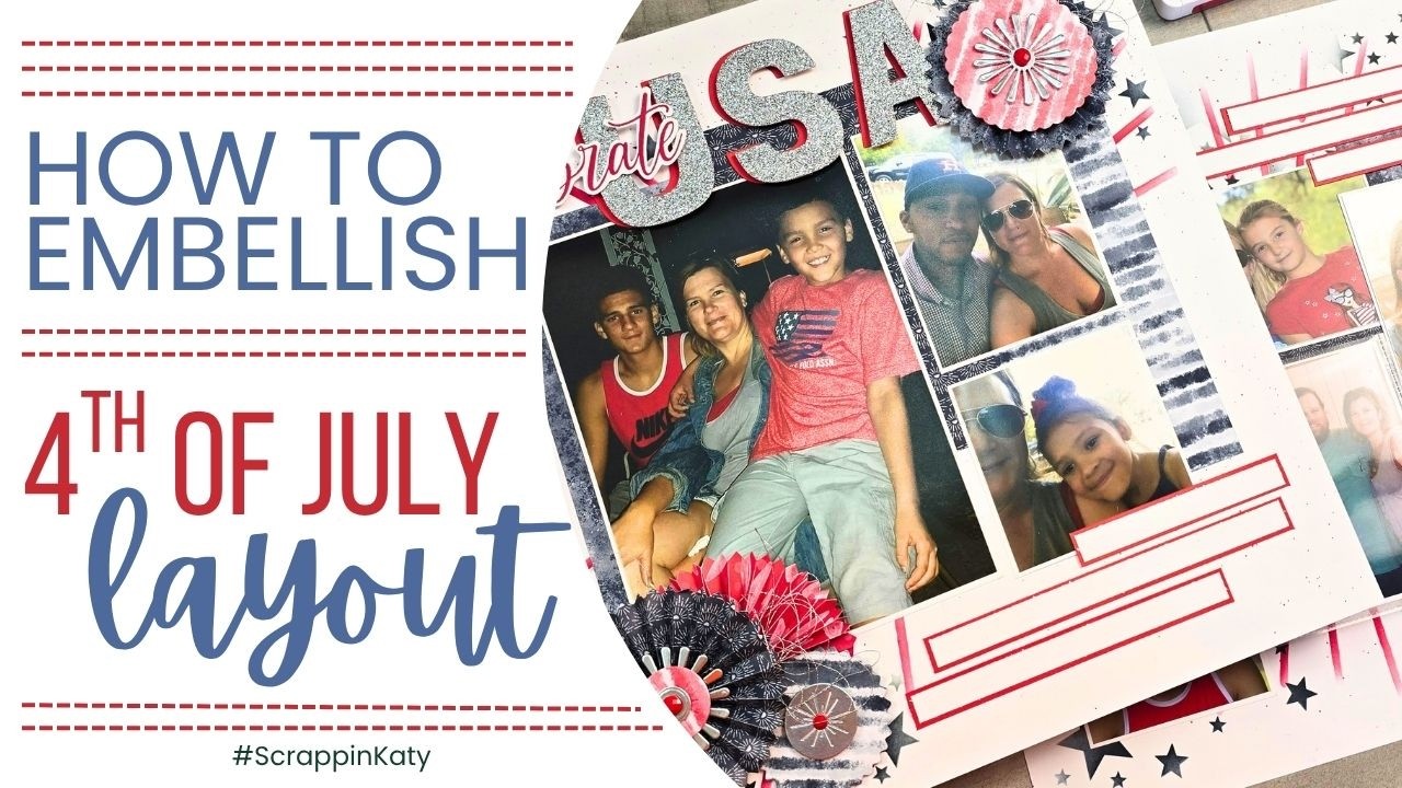 Embellishing a 4th of July Scrapbook Layout | Double-Page Layout | Stampin' Up! Scrapbooking