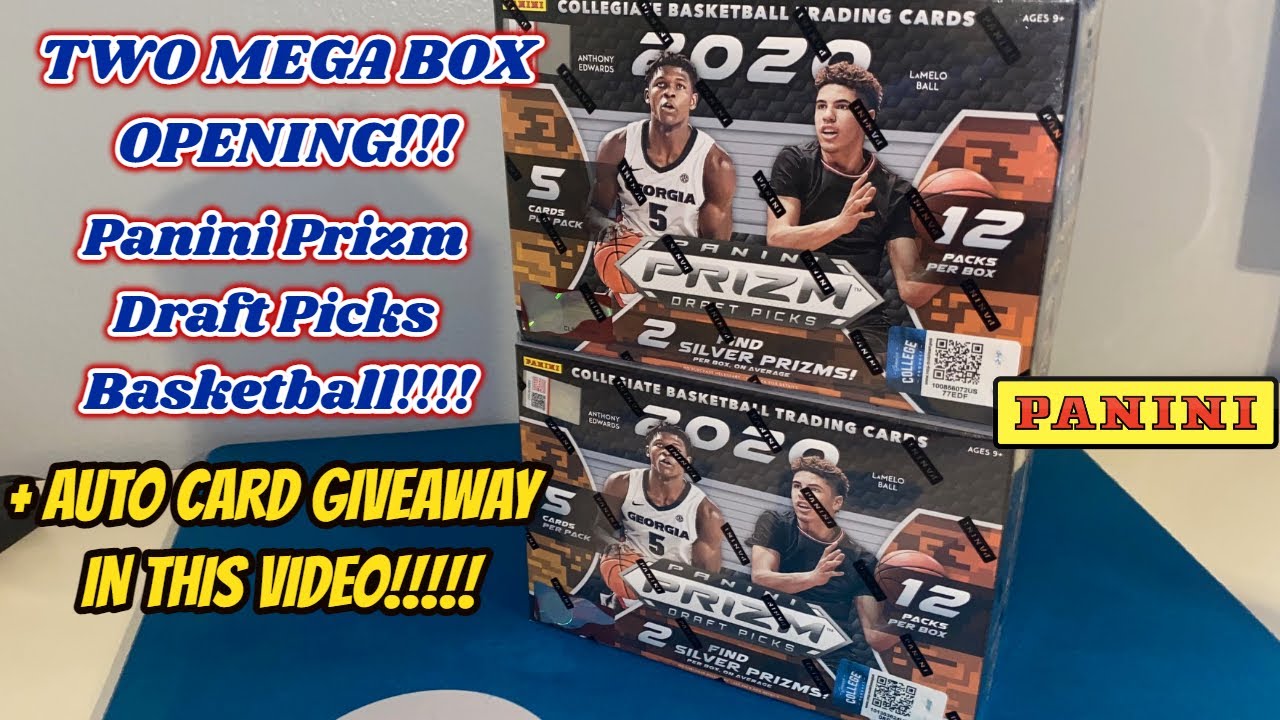 TWO MEGA BOX 2020 Panini Prizm Draft Picks Basketball Retail Opening!! AUTO GIVEAWAY!!!