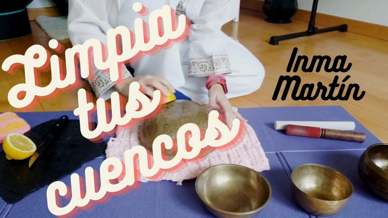 🧽Cómo LIMPIAR los CUENCOS tibetanos 🥣(con estropajo y limón)🍋