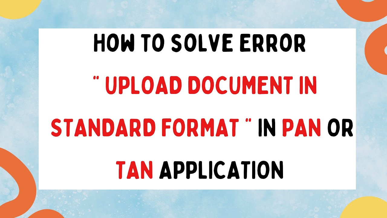 How to solve Error 