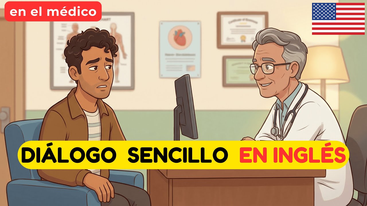 Diálogo fácil para principiantes: en el médico (salud y síntomas) (Acento Americano) 🇺🇸
