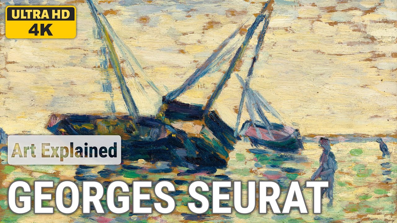 Georges Seurat: A collection of 10 oil paintings with title and year, 1884-1885 [4K]
