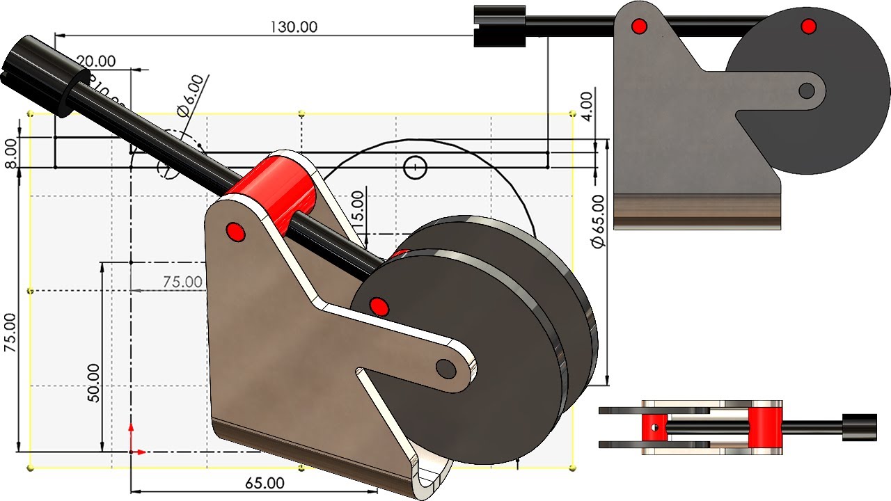 Mechanism 50 SolidWorks Tutorial: rotational to variational screw mixer