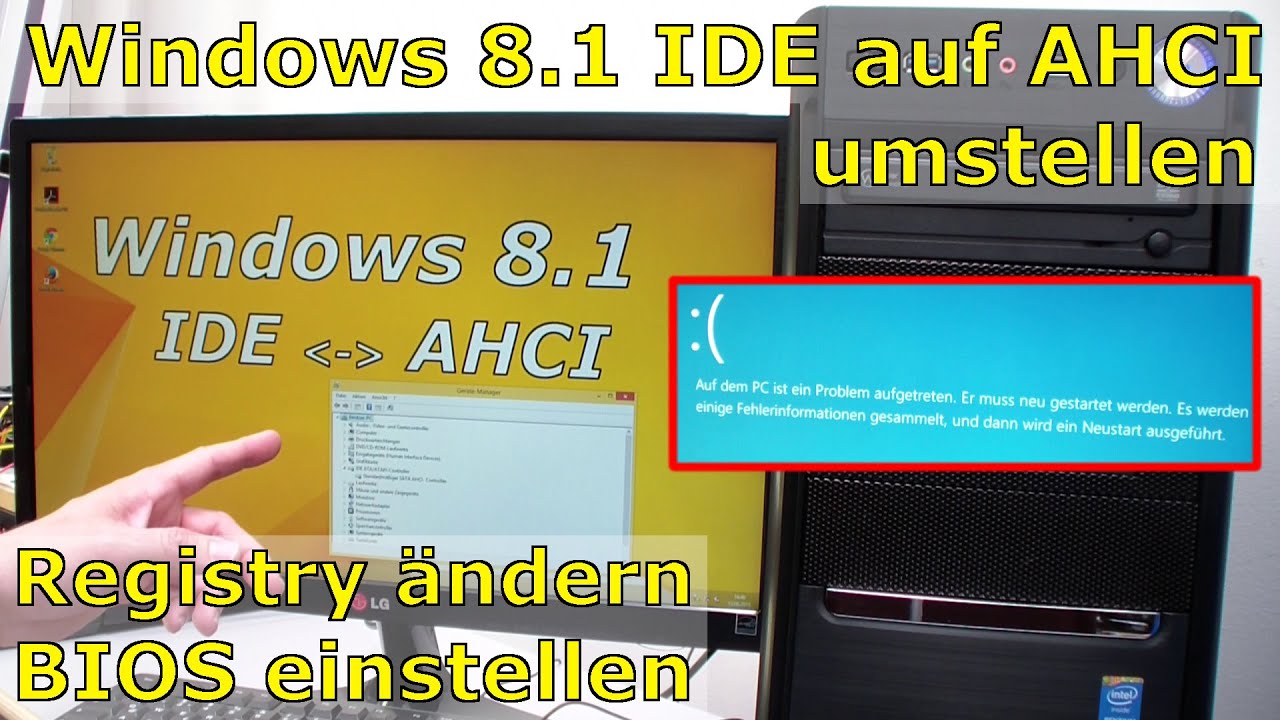Windows - IDE auf AHCI umstellen - mit Regedit.exe