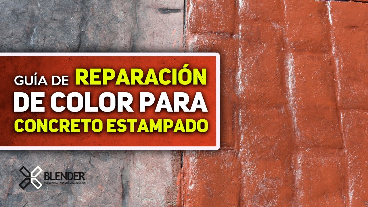 APRENDE a reparar el COLOR DE TU CONCRETO ESTAMPADO - Blender Repair