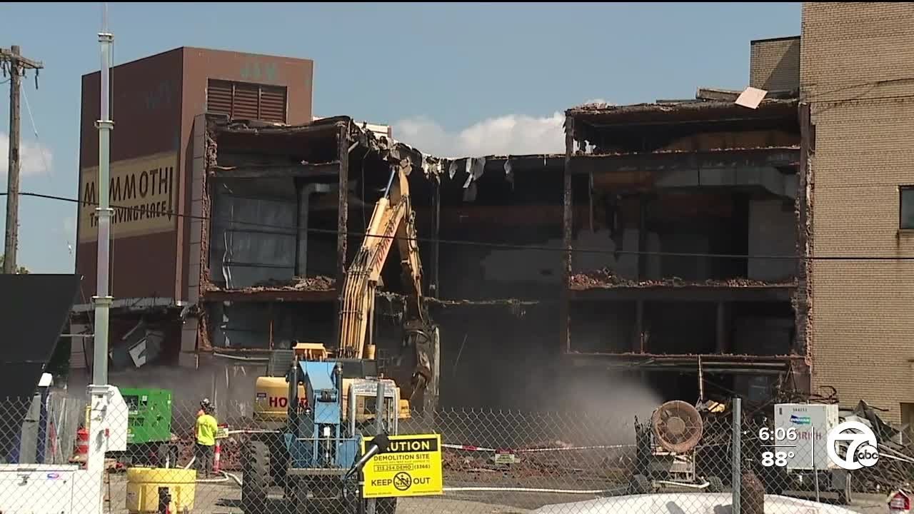 Demolition begins on long vacant Mammoth building in Detroit