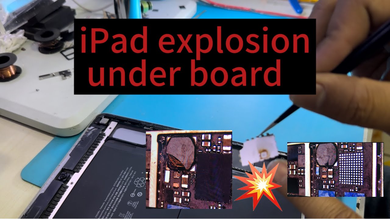 iPad explosion💥 💥 under board # iPad touch not working
