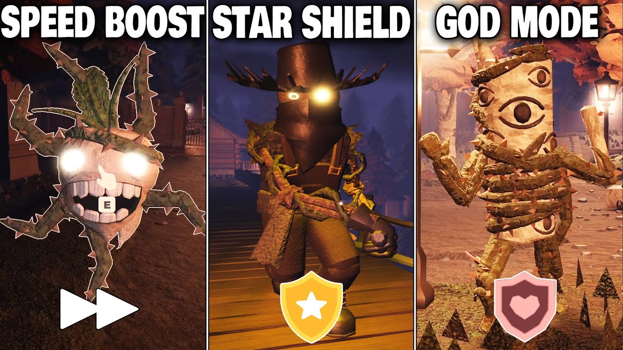 [ROBLOX] Speed Boost vs Star Shield vs God Mode vs All Enemies In Doors New Update