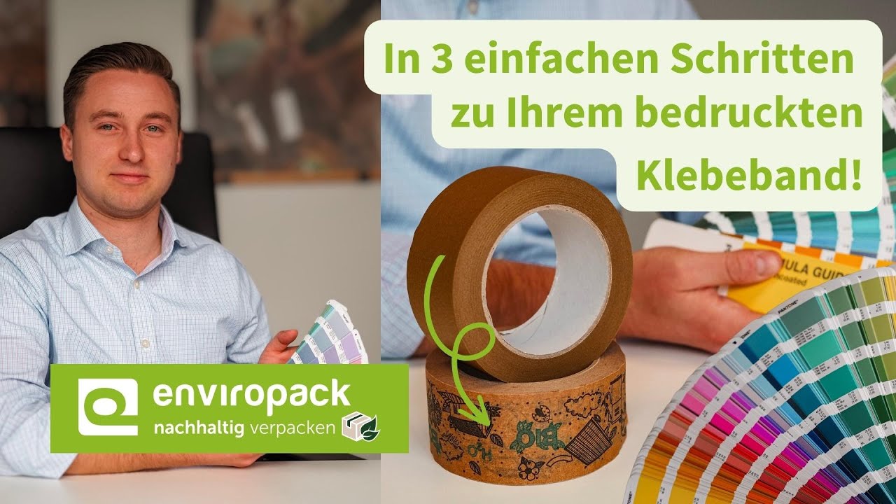 In DREI einfachen Schritten zu Ihrem bedruckten Klebeband ✔ Wie bestellt man bedrucktes Klebeband?