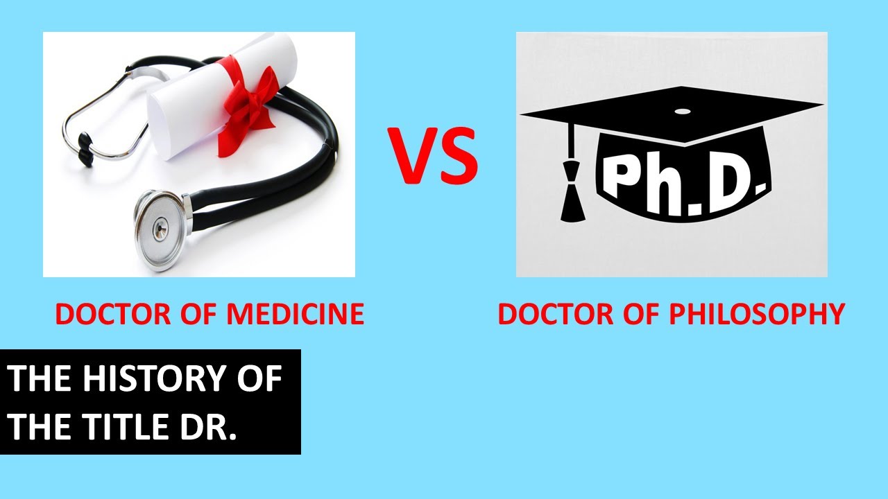 Who Are The Originial Doctors. MDs or PhDs?