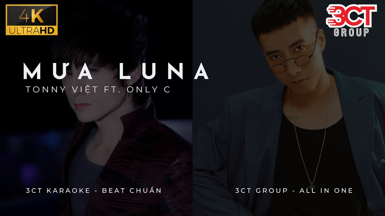 [Karaoke 4K] Mưa Luna - Tonny Việt ft. Only C | Beat Gốc Chuẩn 3CTKoK | Nhạc Trẻ Xưa Hay Nhất