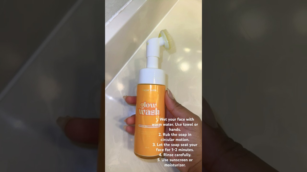 First time using the sugar baby skincare glow wash. Is it worth the hype? 😱! #sugarbaby #skincare