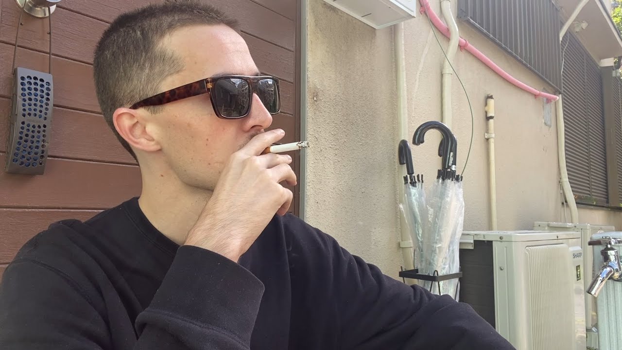 Smoking a Japanese Cigarette in Japan for the First Time in Nearly 2 Years