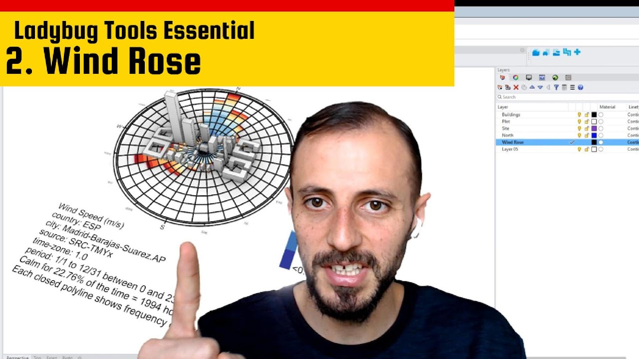 2- Understanding Wind Patterns: Creating a Wind Rose with Ladybug 🍃 #windrose #environmentalanalysis