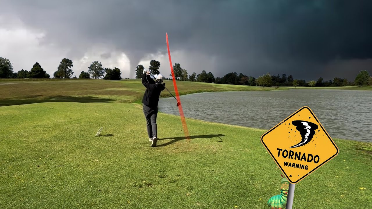 Golfing during a TORNADO WARNING!