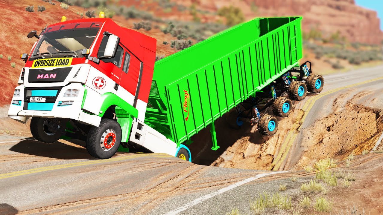 Trucks vs Potholes #85 | BeamNG.DRIVE