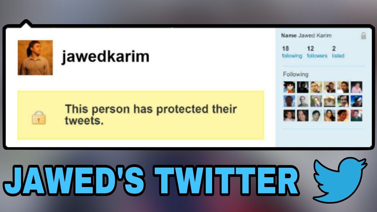Jawed Karim's forgotten Twitter account