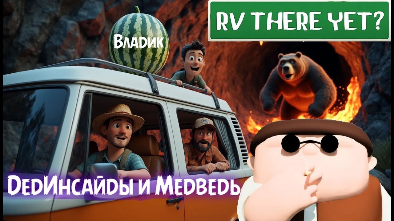 ДедИнсайды и медведь в RV There Yet?