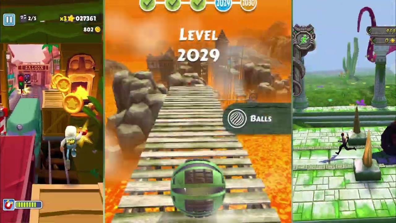3 IN 1 TEMPLE BALL RUN vs SUBWAY SURF vs TEMPLE RUN ADVENTURE 2 ll NEW UPDATE 2026 NEW VERSION 2026