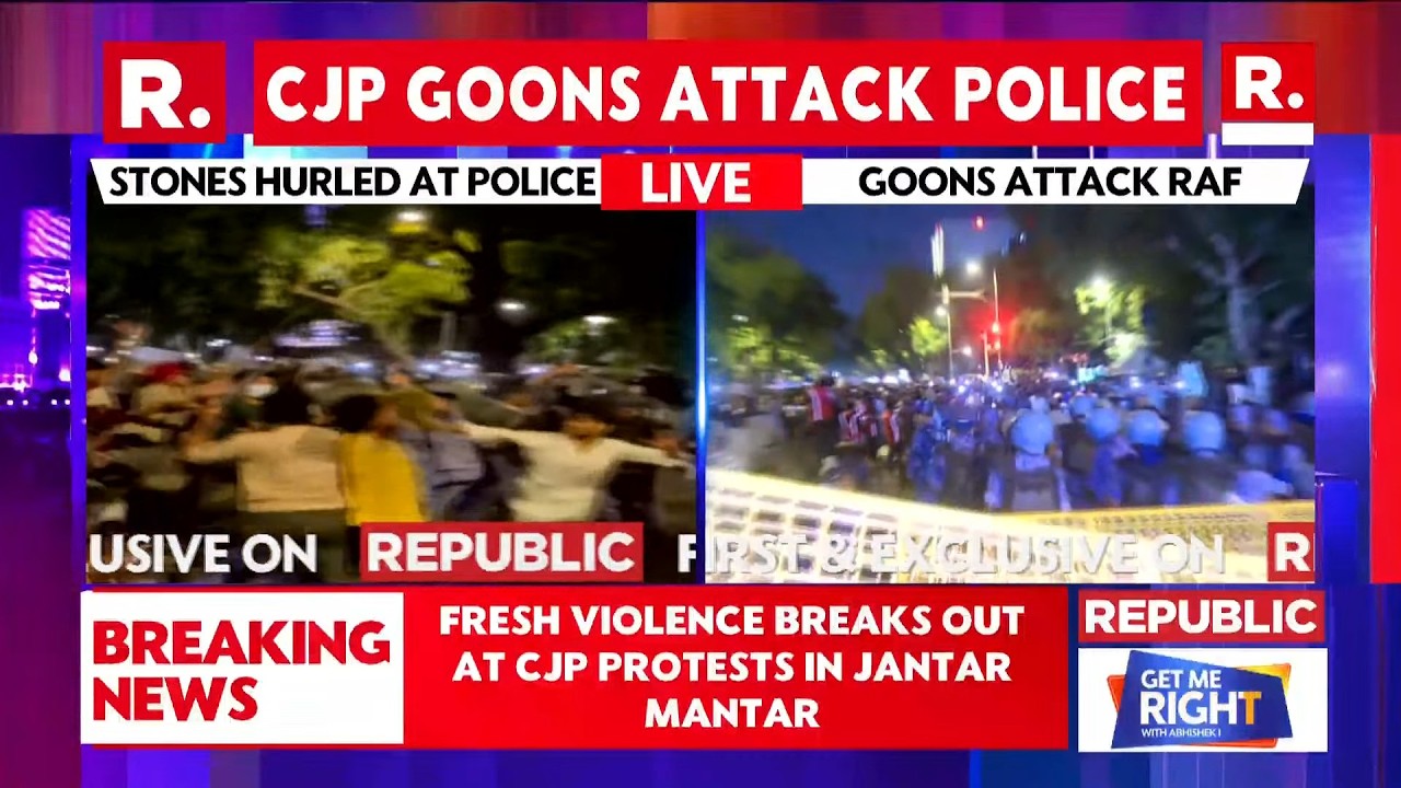 LIVE: Fresh Violence Erupts At Jantar Mantar Protest | Security Personnel Targeted Amid Clashes