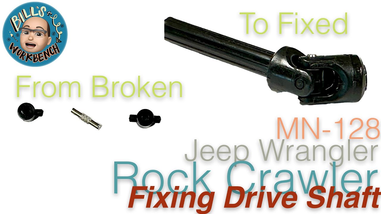 MN Model MN128 Fix broken driveshaft U join on RC Crawler