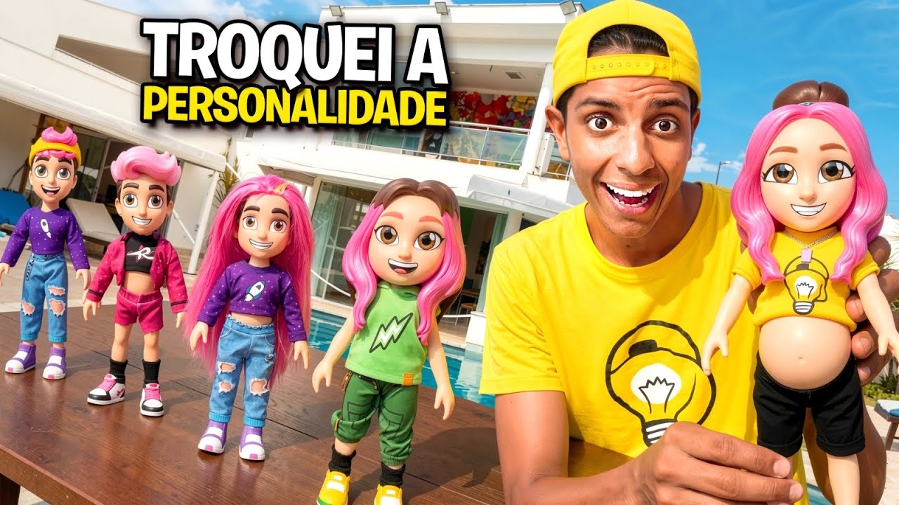 TROQUEI A PERSONALIDADE DOS BONECOS DOS ROSA *O Grupo surtou !