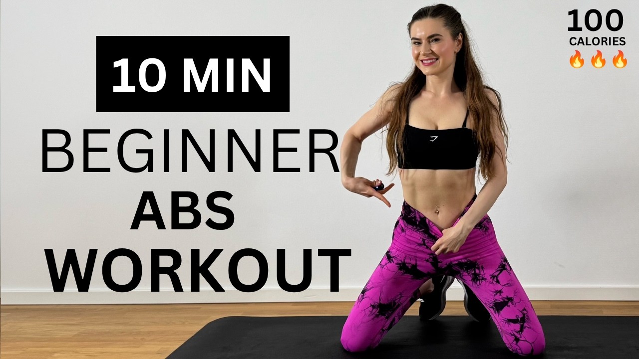 10 MIN BEGINNER ABS WORKOUT - Flat Stomach Core Routine at Home I No Equipment, Visible Results