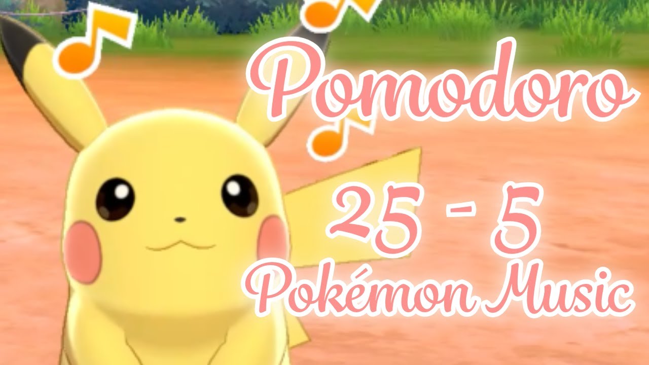 2-Hour Study With Me but it's Pokémon / Pomodoro 25-5  / Relaxing Pokémon Music and Ambience