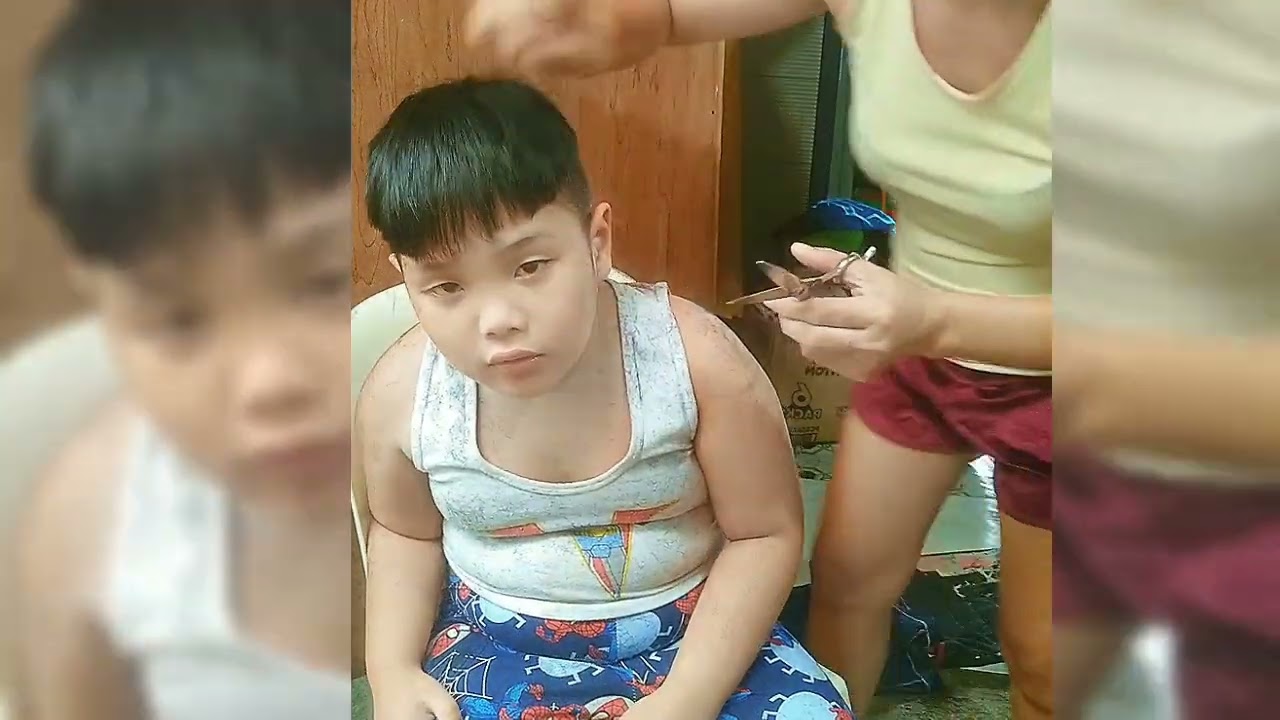 Pa cute ka habang inis na ang taga gupit😂 #kids #goodvibes #haircut #hairstyle 